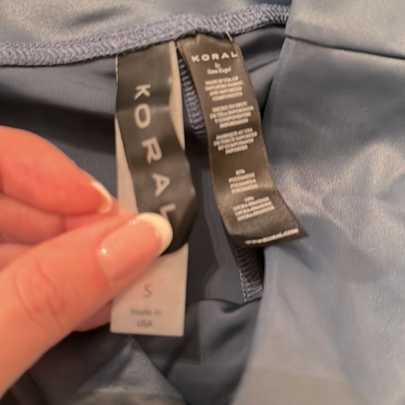 🆕 KORAL Lustrous stretch leggings blue size Small - Picture 6 of 7